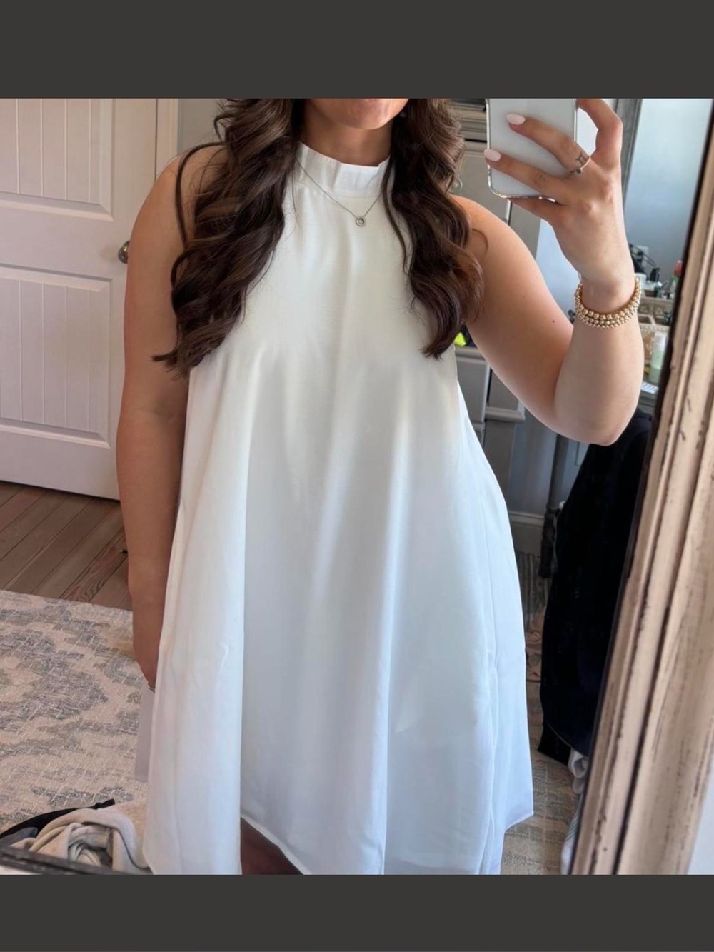 Lulu's White Halter-Style Mini Shift Dress
